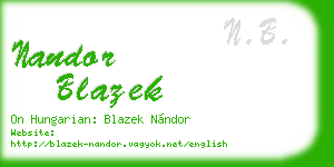 nandor blazek business card